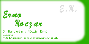 erno moczar business card